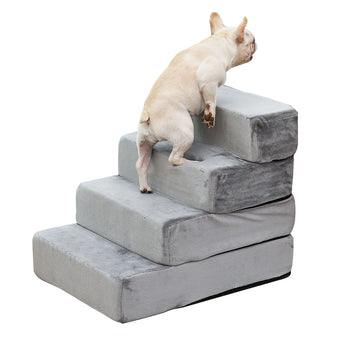 Pet Stairs 4 Steps Ramp Portable Adjustable Climbing Ladder Soft Washable  XXL PaWz